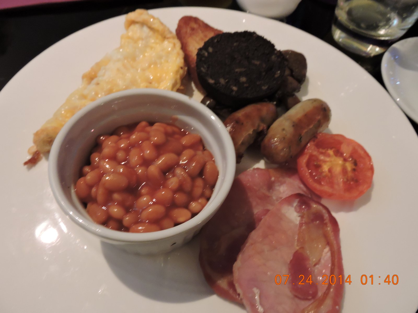 English Breakfast - complete with Black Pudding