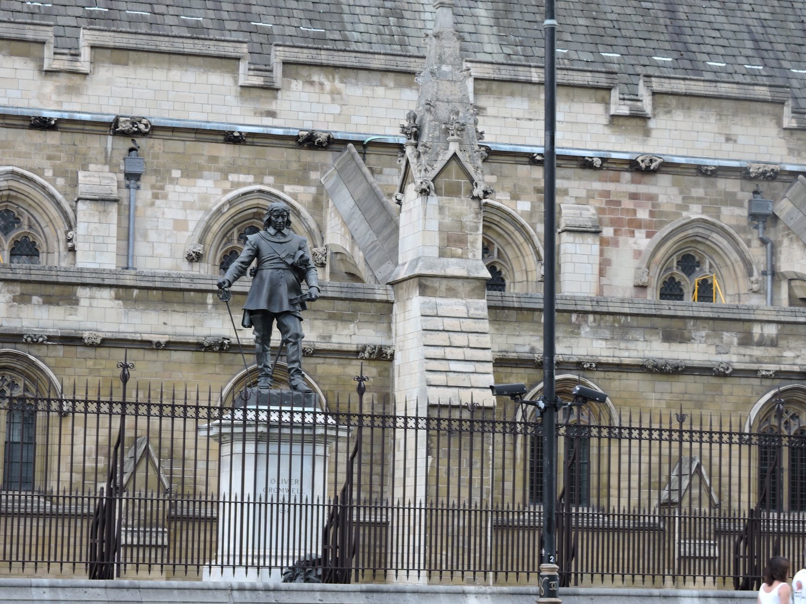 The Oliver Cromwell Statue at Cromwell Green, outside Westminster Hall