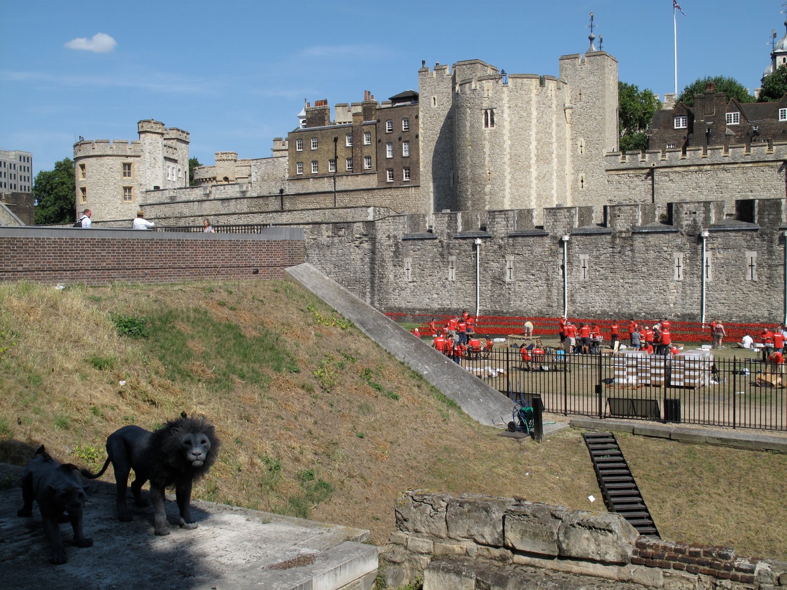 The Tower of London with lions
