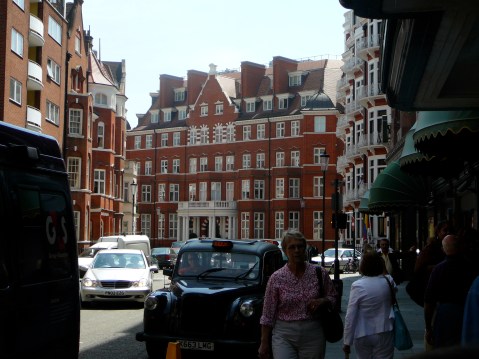 near to Harrods of London, England