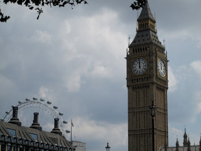 Big Ben with London Eye