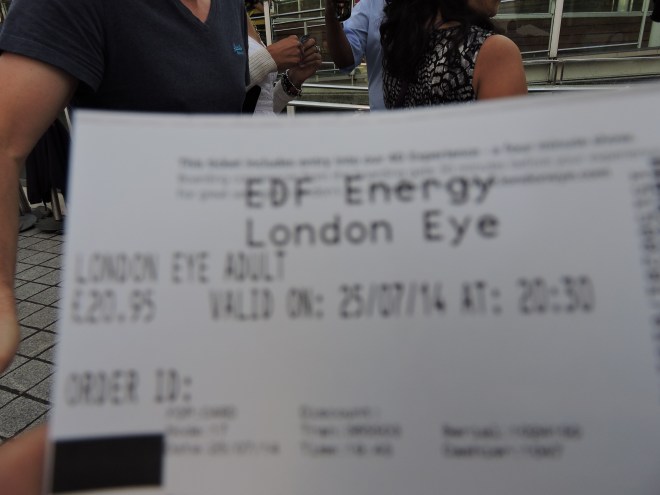 Ticket To The London Eye