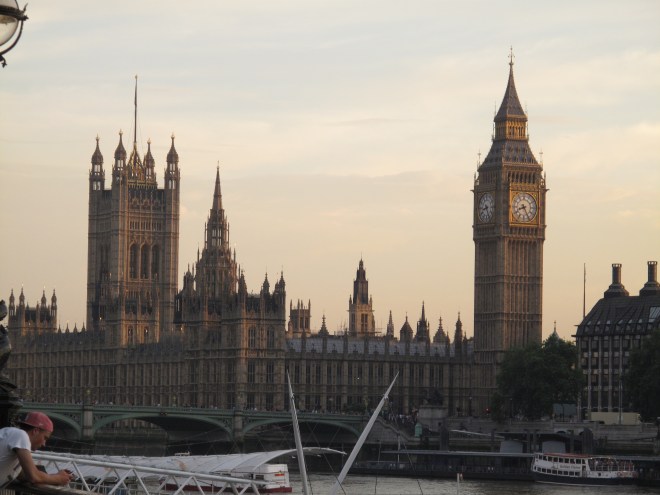 Big Ben and the Houses of Parliament from the South Bank, London