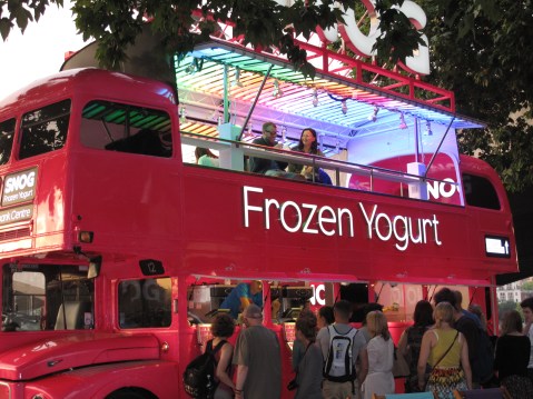 Snog Frozen Yogurt Bus, South Bank, London