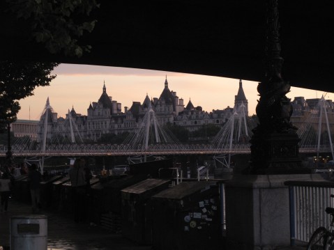 London in the glow of sunset
