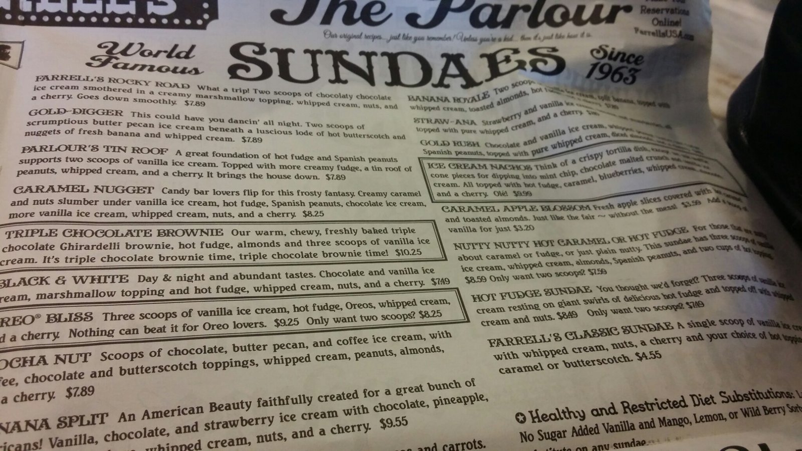 Farrell's Ice Cream Parlour in Buena Park