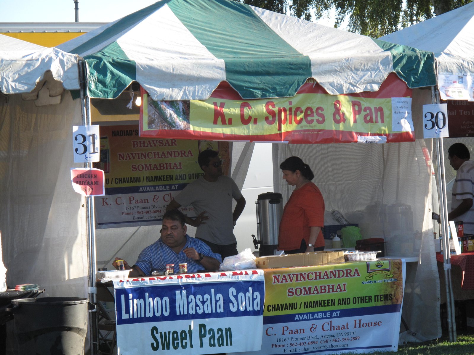 Food Vendors At Indian Independence Day Celebration in Los Angeles
